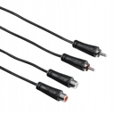Hama 00122278 kabel audio 5 m 2 x RCA Czarny