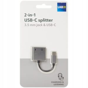 ROZDZIELACZ LAB31 USB-C DO USB-C 3,5MM JACK