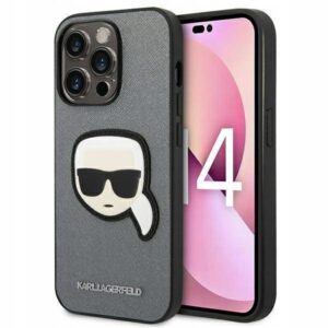 Plecki Karl Lagerfeld do Apple iPhone 14 Pro srebrny