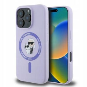 Plecki Karl Lagerfeld do Apple iPhone 15 Pro fioletowy