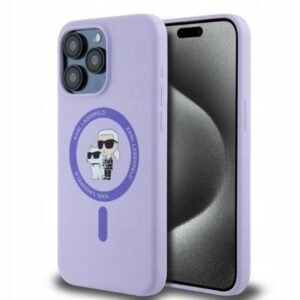 Plecki Karl Lagerfeld do Apple iPhone 15 Pro Max fioletowy