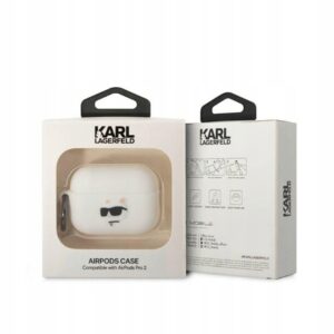 Etui z klapką Karl Lagerfeld do Apple Airpods Pro 2 gen biały
