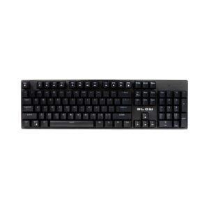 Klawiatura mechaniczna gamingowa podświetlana czarna USB RGB LED dla graczy