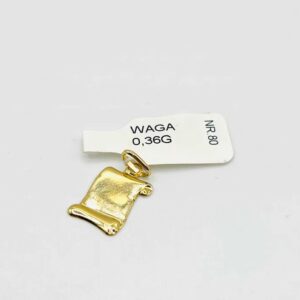 Złota Zawieszka W. 0.36g, P. 585, NR 80