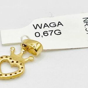 Złota Zawieszka W. 0.67g, P. 585, NR 51