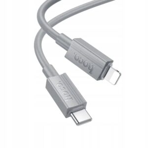 Kabel Hoco USB typ C - Apple Lightning 1 m szary