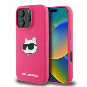 Plecki Karl Lagerfeld do Apple iPhone 16 Pro Max różowy