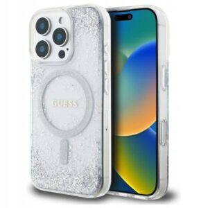 Plecki Guess do Apple iPhone 16 Pro srebrny