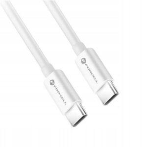 Kabel Forcell USB typ C - USB typ C 0,25 m biały