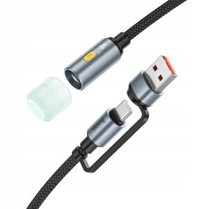 HOCO Lampka LED na kablu USB A / Typ C do LED light UA38C 30cm czarny