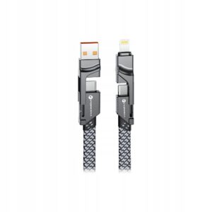 Kabel Forcell USB typ C - Apple Lightning 1 m czarny