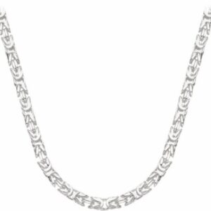 SREBRNY ŁAŃCUSZEK SPLOT KRÓLEWSKI 3MM MĘSKI 55CM 3MM RODOWANY SREBRO 925