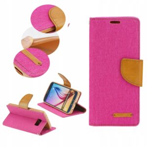 Etui z klapką Canvas do Samsung Galaxy A42 różowy