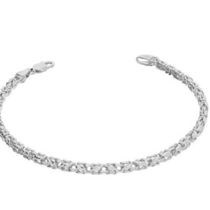 SREBRNA BRANSOLETKA SPLOT KRÓLEWSKI MĘSKA 19CM 5G RODOWANA SREBRO 925