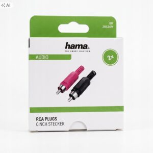 Wtyki RCA HAMA 2X CZERWONY/CZARNY
