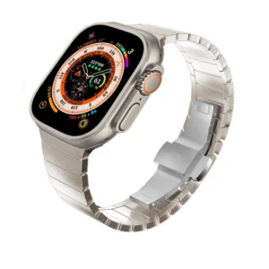Pasek bransoleta stalowa Steel Link do Apple Watch 4/5/6/7/8/9/10/11/12/SE/Ultra 1/2/3/4 44/45/46/49mm (Tytanowy)