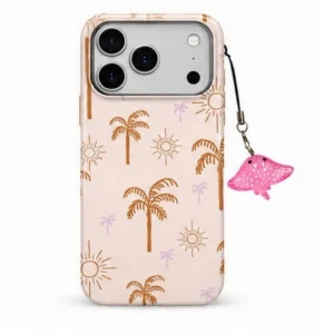 Etui Shell Club - Sunny Blush Case obudowa ochronna z breloczkiem do Apple iPhone 17 Pro Max/18 Pro Max (Beżowy)