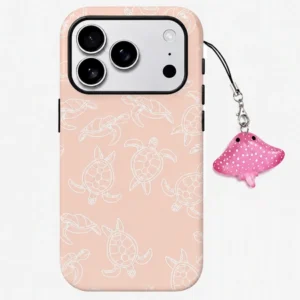 Etui  Shell Club - Turtle Blush Case obudowa ochronna z breloczkiem do Apple iPhone 17 Pro/18 Pro (Różowy)