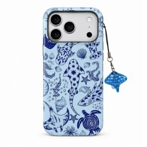 Etui Shell Club - Whale Matte Case obudowa ochronna z breloczkiem do Apple iPhone 17 Pro Max/18 Pro Max (Niebieski)