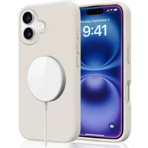 Etui  Velvet MagSafe Case obudowa magnetyczna z mikrofibrą do iPhone 16 Plus (Kremowy)