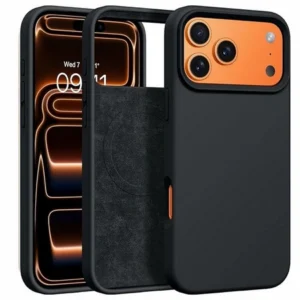 Etui Velvet Silicone Case MagSafe obudowa magnetyczna z mikrofibrą do Apple iPhone 17 Pro Max/18 Pro Max (Czarny)