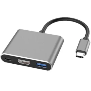 Adapter Hub 3w1 USB-C do HDMI 4K USB 3.0 MacBook (Space Gray)