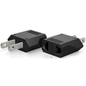 Adapter sieciowy przejściówka gniazdko polskie europejskie EU PL - wtyczka amerykańska USA Kanada (Czarny)