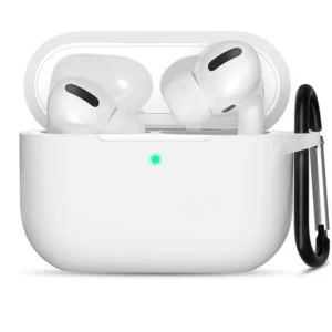 D-Pro Silicone Case etui silikonowe z metalowym karabińczykiem - Apple AirPods Pro 1/2 (White)