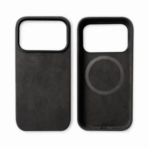 Etui  Alcantara® oryginalna włoska tkanina zamszowa obudowa z magnesem MagSafe do Apple iPhone 17 Pro Max/18 Pro Max (Dark Gray/ Ciemny Szary)