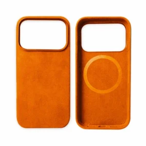 Etui  Alcantara® oryginalna włoska tkanina zamszowa obudowa z magnesem MagSafe do Apple iPhone 17 Pro Max/18 Pro Max (Orange / Pomarańczowy)