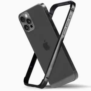 Etui  Bumper Metal+TPU ramka ochronna aluminium+guma do Apple iPhone 16 Pro (Black / Czarny)