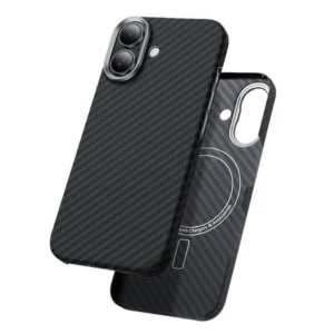 Etui  Carbon Kevlar® Air Slim Case 1500D MagSafe magnetyczna mocna cienka obudowa do Apple iPhone 17 (Czarny)