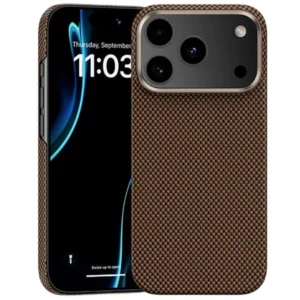 Etui  Carbon Kevlar® Air Slim Case 1500D MagSafe magnetyczna mocna cienka obudowa do Apple iPhone 17 Pro/18 Pro (Brązowy)