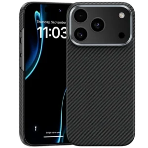 Etui  Carbon Kevlar® Air Slim Case 1500D MagSafe magnetyczna mocna cienka obudowa do Apple iPhone 17 Pro/18 Pro (Czarny)