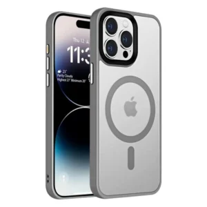 Etui  Matte Hybrid MagSafe Case V2 obudowa magnetyczna iPhone 15 Pro Max(Tytanowy)