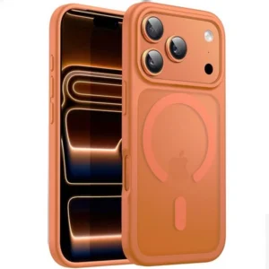 Etui Matte Hybrid MagSafe Case obudowa magnetyczna iPhone 17 Pro Max/18 Pro Max (Pomarańczowy)