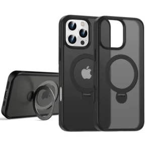 Etui Matte MagSafe Stand Case obudowa magnetyczna matowa magnes stojak podstawka do Apple iPhone 16 Pro (Czarny)