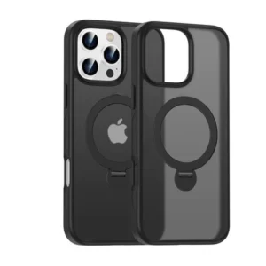 Etui Matte MagSafe Stand Case obudowa magnetyczna matowa magnes stojak podstawka do Apple iPhone 16 Pro Max (Czarny)