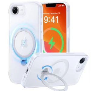 Etui  Matte MagSafe Stand Case obudowa magnetyczna matowa magnes stojak podstawka do Apple iPhone 16e/17e (Biały)