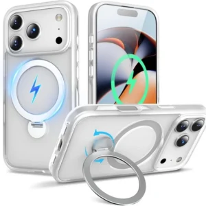Etui Matte MagSafe Stand Case obudowa magnetyczna matowa magnes stojak podstawka do Apple iPhone 17 Pro/18 Pro (Biały)