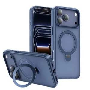 Etui Matte MagSafe Stand Case obudowa magnetyczna matowa magnes stojak podstawka do Apple iPhone 17 Pro Max/18 Pro Max (Granatowy)