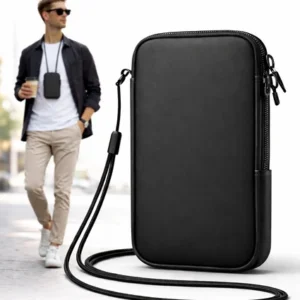 Etui NeoPouch Case Neck Strap wsuwka ze smyczą na szyję ramię pokrowiec uniwersalny na telefon od 6 do 7.2" duży rozmiar XL (Czarny)