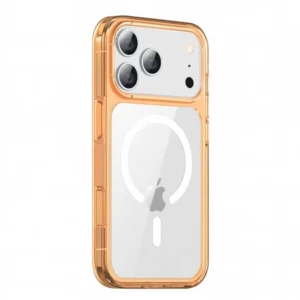 Etui Quartz MagSafe Crystal TPU+PC Case obudowa hybrydowa wzmacniana magnetyczna do Apple iPhone 17 Pro Max/18 Pro Max (Pomarańczowy)