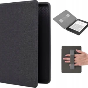 Etui D-Pro Smart Cover Hand Strap obudowa z uchwytem na rękę do czytnika ebooków Amazon Kindle Paperwhite 7" (12 Gen.) / Colorsoft / Signature Edition 2024 (Czarny)