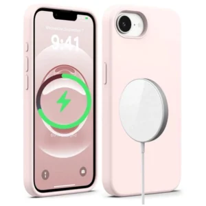 Etui  Velvet MagSafe Case obudowa magnetyczna z mikrofibrą do iPhone 16e/17e (Różowy)
