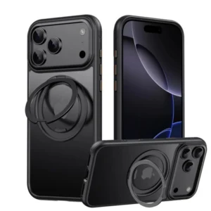 Etui Grip 360 Rotate Stand MagSafe Case obudowa magnetyczna matowa magnes stojak podstawka do Apple iPhone 17 Pro/18 Pro (Czarny)