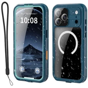 Etui Shellbox 360° Waterproof Case IP68 obudowa wodoodporna wodoszczelna pancerna do iPhone 17 Pro / 18 Pro (Deep Blue / Niebieski)
