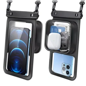 Etui wodoodporne Waterproof Neck Case XXL with Accessory Pocke saszetka futerał wodoszczelny na telefon z dodatkową przegrodą do 7.5"" (Czarny)