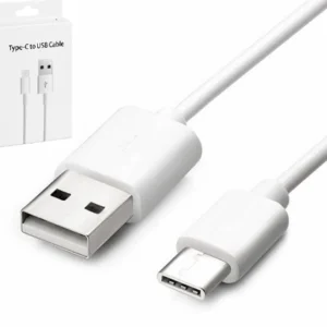 Kabel USB-A do USB-C Typ-C przewód szybki mocny do Samsung Huawei Xiaomi 100cm 1m (Biały)