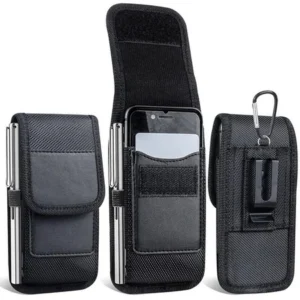 Kabura pionowa  Holster Oxford etui do paska na telefon do 7.2 Cala (rozm. XXL) (Czarny)
